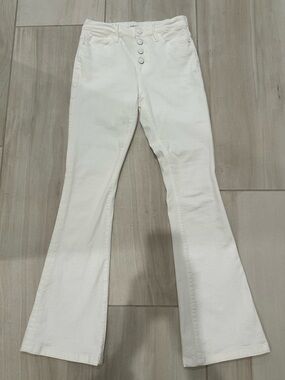 Frame Le High Flare White Jeans, size 26